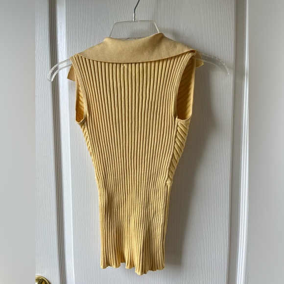 INC Yellow Petite Knit Top - Picture 2 of 2